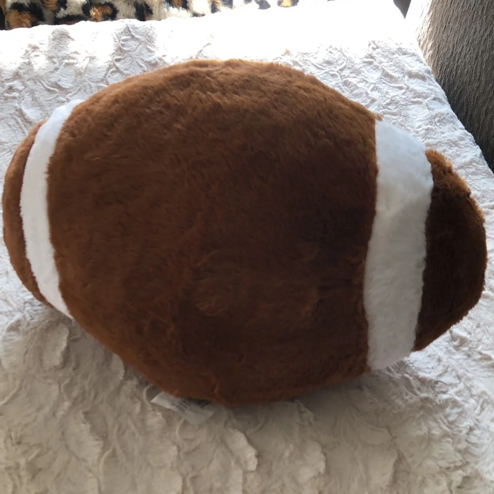 Faux Fur FOOTBALL Throw Pillow